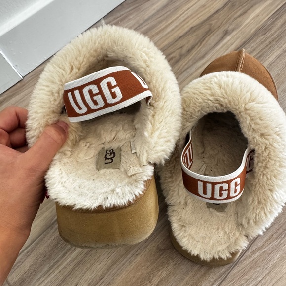 UGG Chestnut and Cream Shearling Slippers - Picture 4 of 4